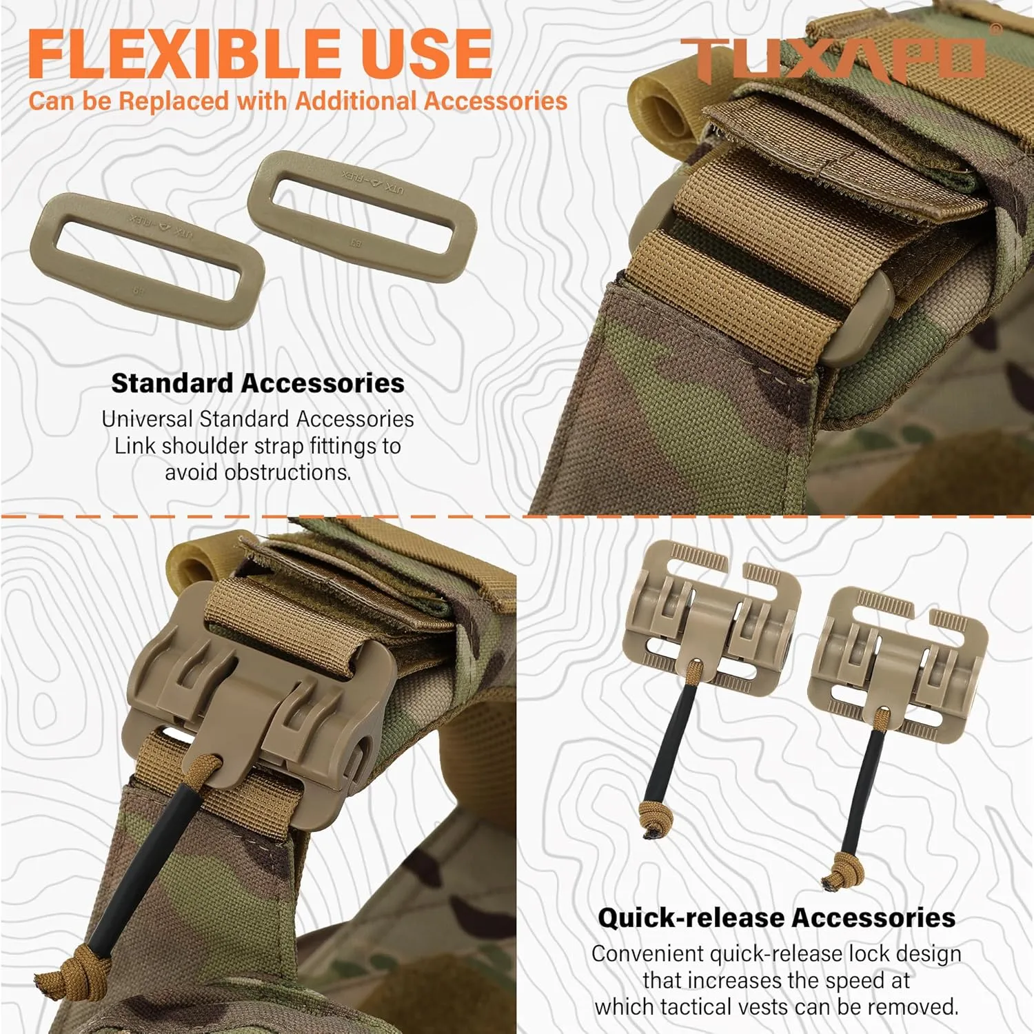 Tactical Molle Vests with Triple mag Pouch and Side Cummerbund Pouches, Quick Release Vests for Men