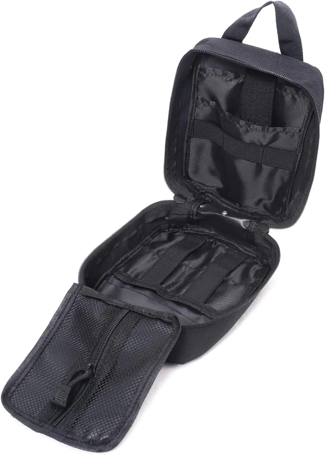 Tactical Pet First Aid Pouch, Nylon Construction, Multiple Pockets, 5.9x8.3x4.3 inches