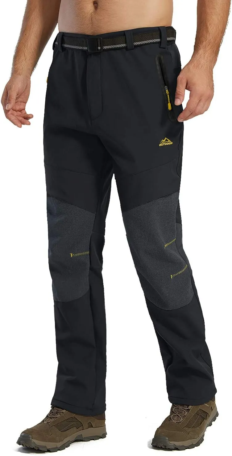 TACVASEN Men's Ski Pants Snowboard Hiking Winter Pants Waterproof Pants Insulated Windproof Pants for Outdoor Work