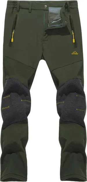 TACVASEN Men's Ski Pants Snowboard Hiking Winter Pants Waterproof Pants Insulated Windproof Pants for Outdoor Work