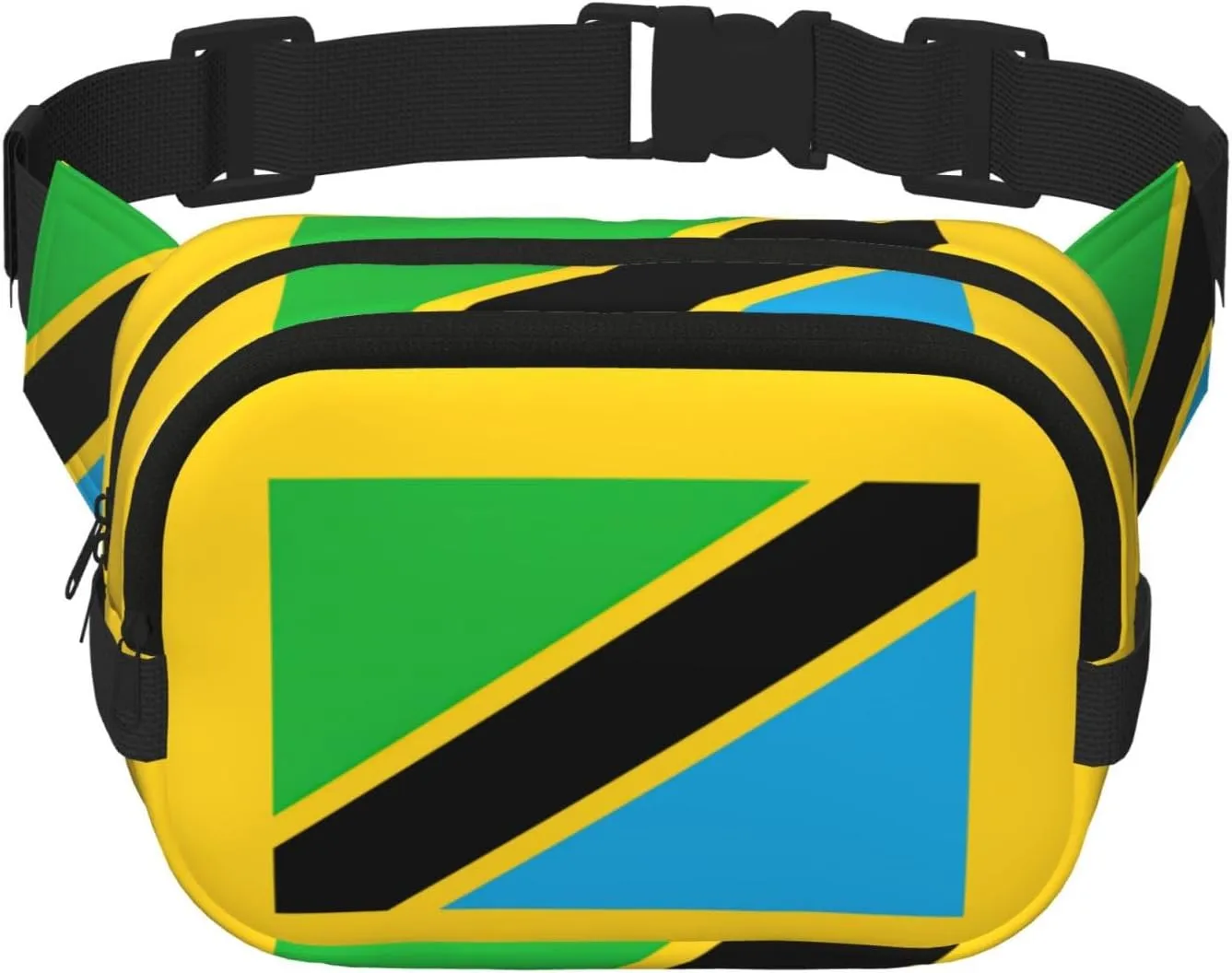 Tanzania Flag print Large Fanny Packs for Women Cute Cross Body Waist Bag Fashionable Fanny Pack