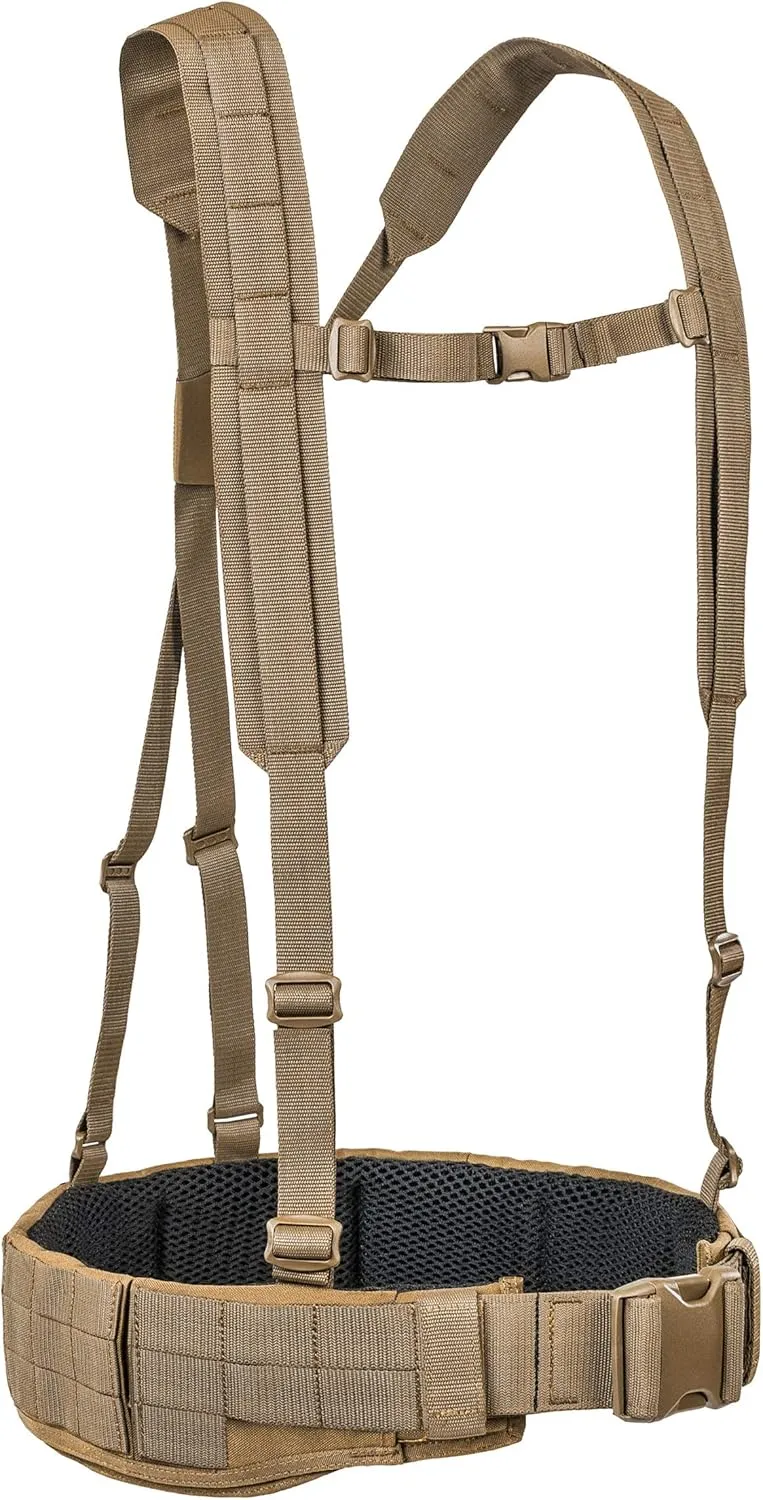 Tasmanian Tiger Warrior Belt MK III, Tactical Battle Belt, MOLLE Webbing, Chest Strap Carrying System, Large, Coyote, TT-7655-346-L