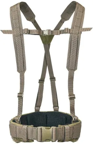 Tasmanian Tiger Warrior Belt MK III, Tactical Battle Belt, MOLLE Webbing, Chest Strap Carrying System, Large, Olive