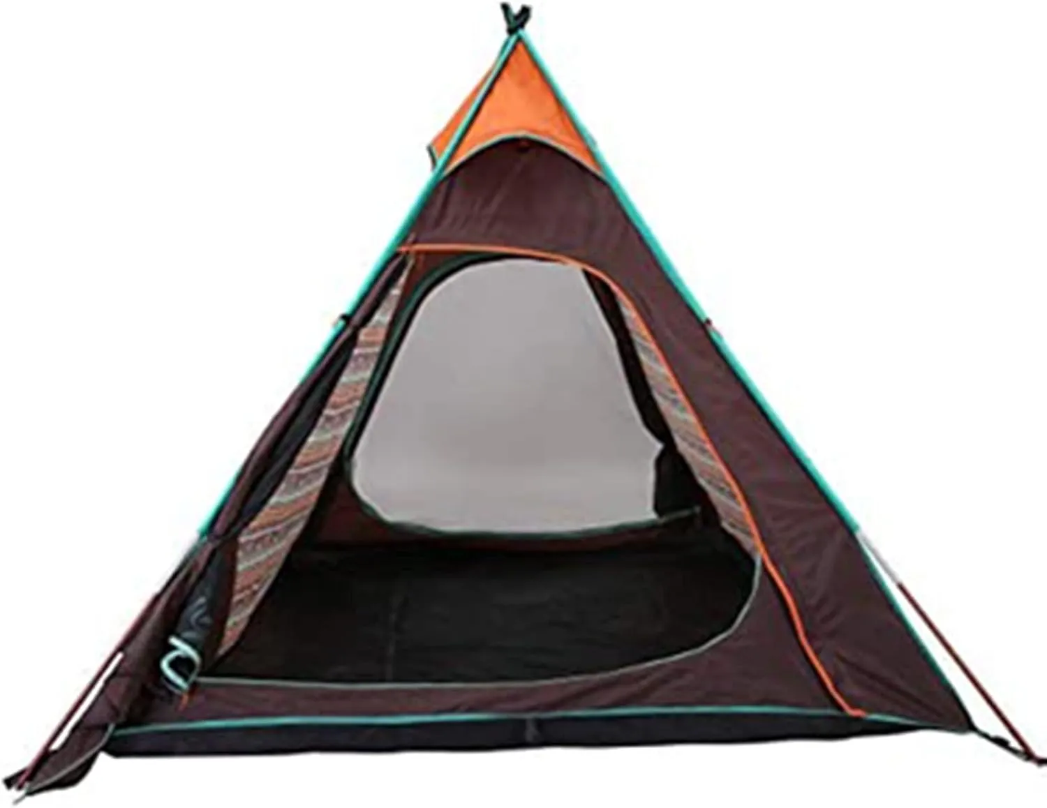 Teepee Tent | Sleeps 4 Person | Perfect for Camping for Family and Friends | 4 Season Waterproof Design with Fast Easy Set Up | Great for Festivals Beach and Outdo Brown (Color : Green)