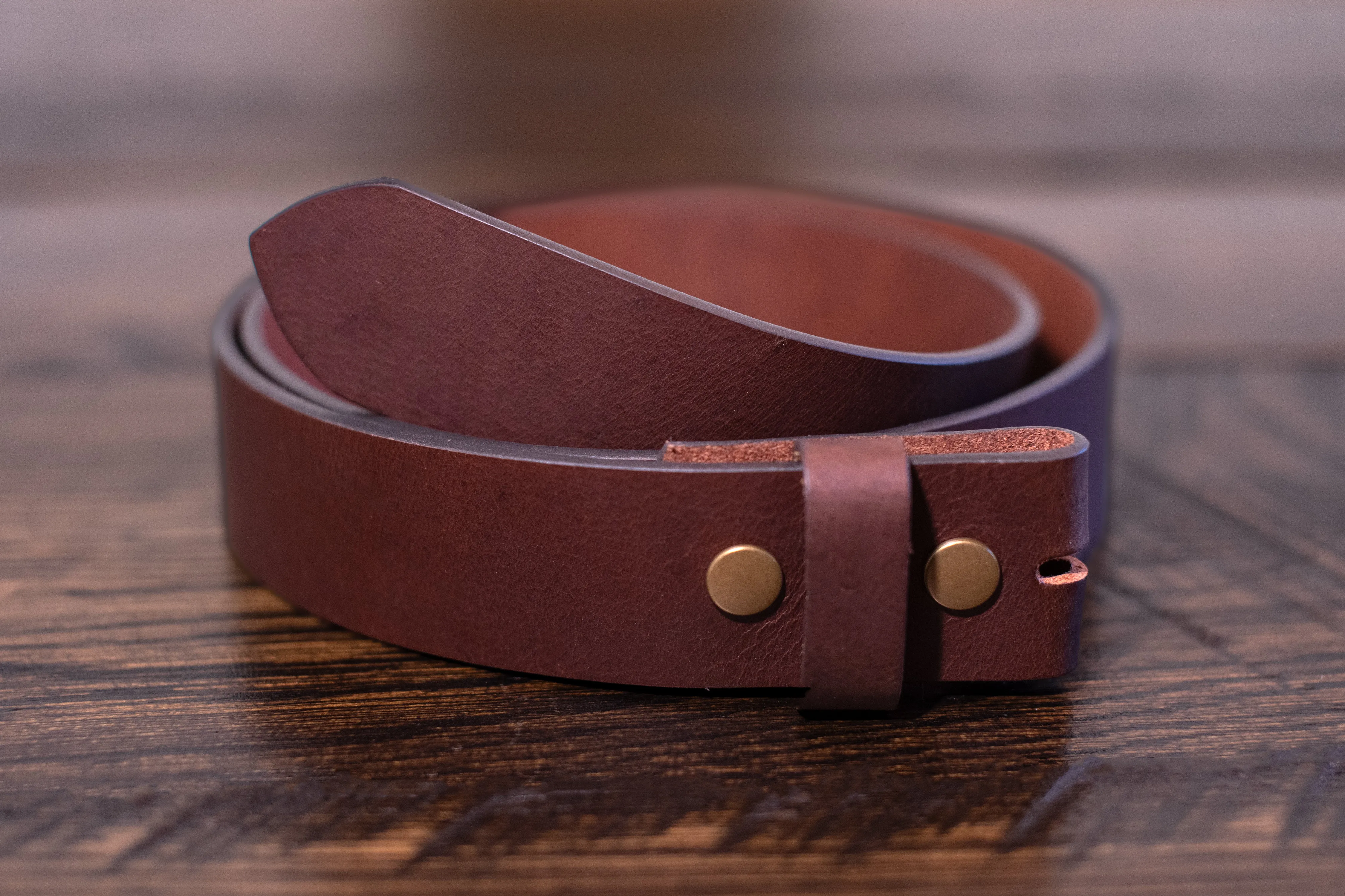 The 14'er: Oil Tanned Buffalo Leather Belt Strap - 1.5"