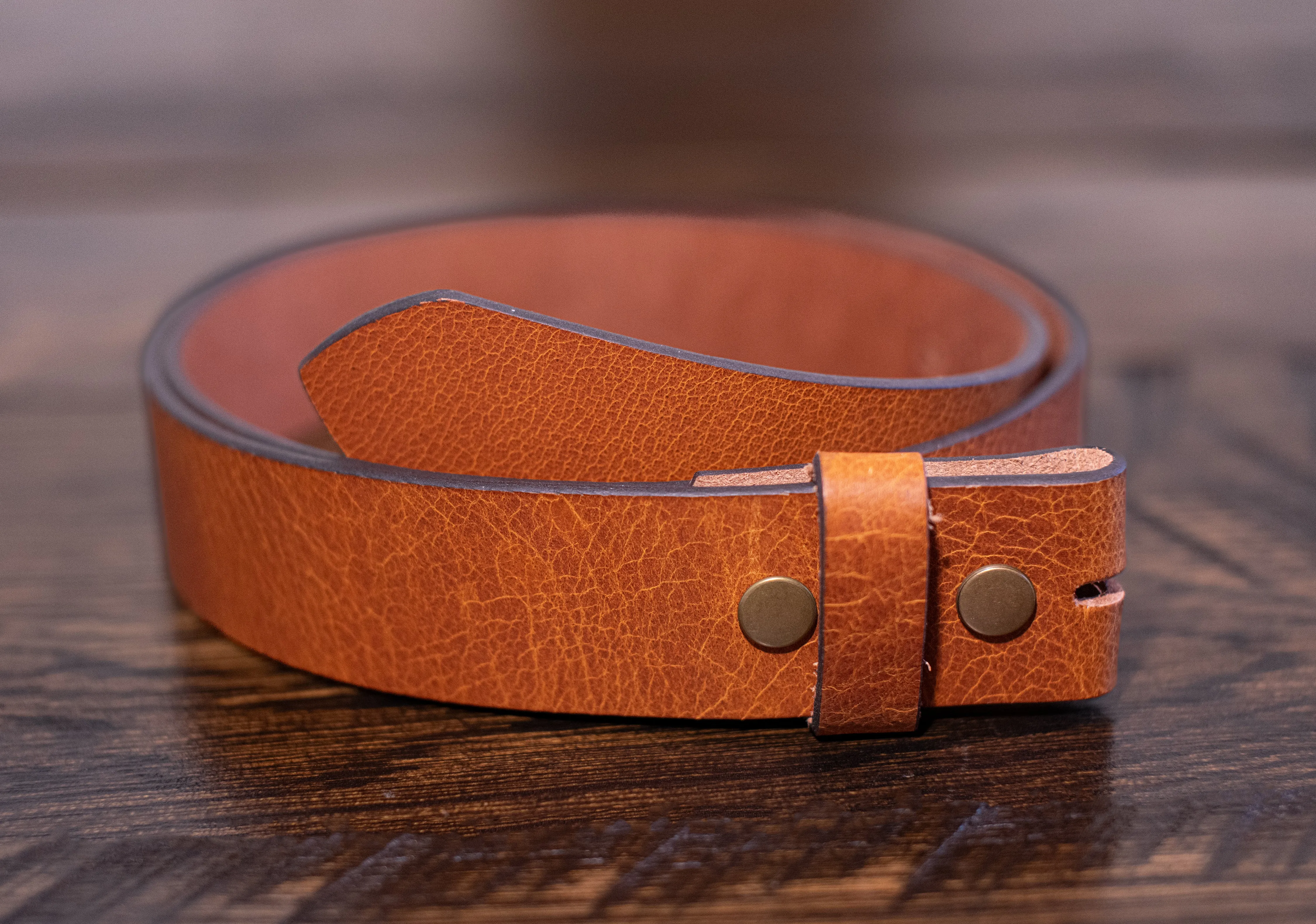 The 14'er: Oil Tanned Buffalo Leather Belt Strap - 1.5"