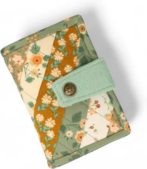 THE ARTISAN'S WHISPER Women Bifold Wallet, Vintage Fabric Wallet, Floral Bifold Wallet, Small Womens Wallet, Bifold Card Holder, Compact Ladies Purse, Gifts For Her (Green)