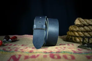 The Silverton: Milled Full Grain Buffalo Replacement Belt Strap - Black - 1.5"