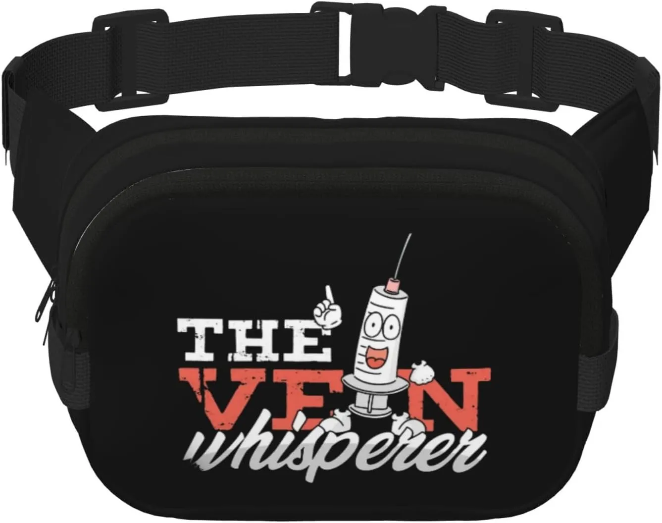 The Vein Whisperer Phlebotomy Phlebotomist Blood Waist Pack Bag Fanny Pack for Men&Women Hip Bum Bag with Adjustable Strap for Outdoors Workout Traveling Casual Running Hiking Cycling