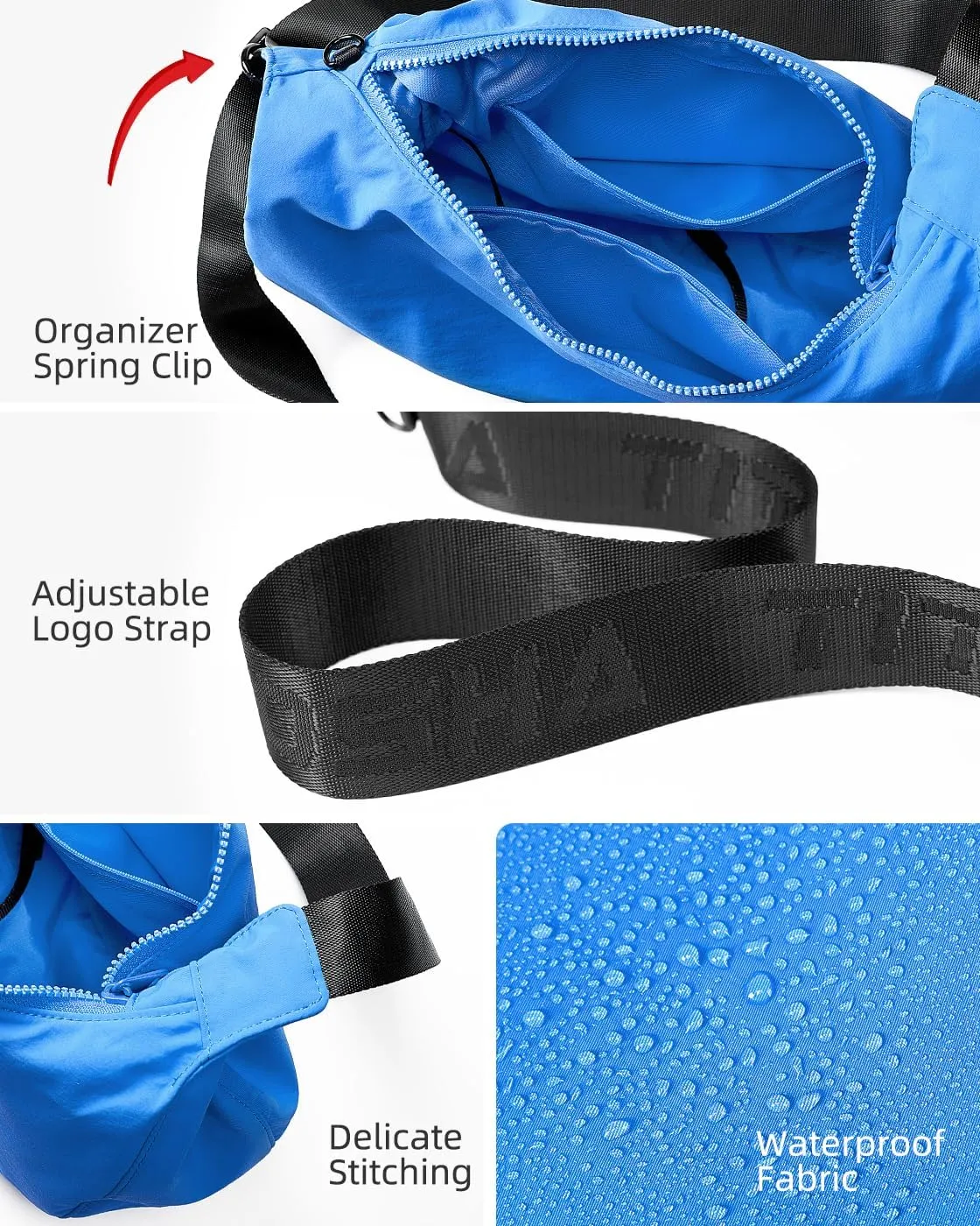 Titosha Medium Nylon Crescent Crossbody Bag for Women with Extended Adjustable Shoulder strap