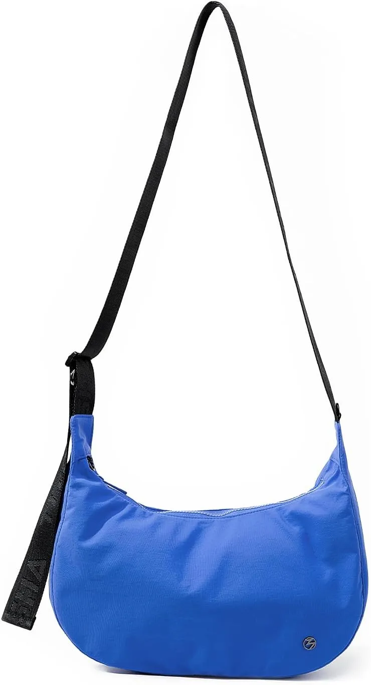 Titosha Medium Nylon Crescent Crossbody Bag for Women with Extended Adjustable Shoulder strap