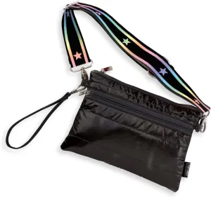 Top Trenz Inc Belt Bag or Fanny Pack (Black Puffer Gradient Star Straps)