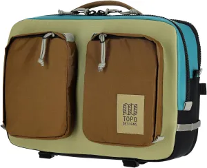 Topo Designs Global Briefcase - Bold Daily Carry Bag, Commuting Travel Pack with Oversized Zips, Signature Denver Style (Eco-Friendly/Caribbean)