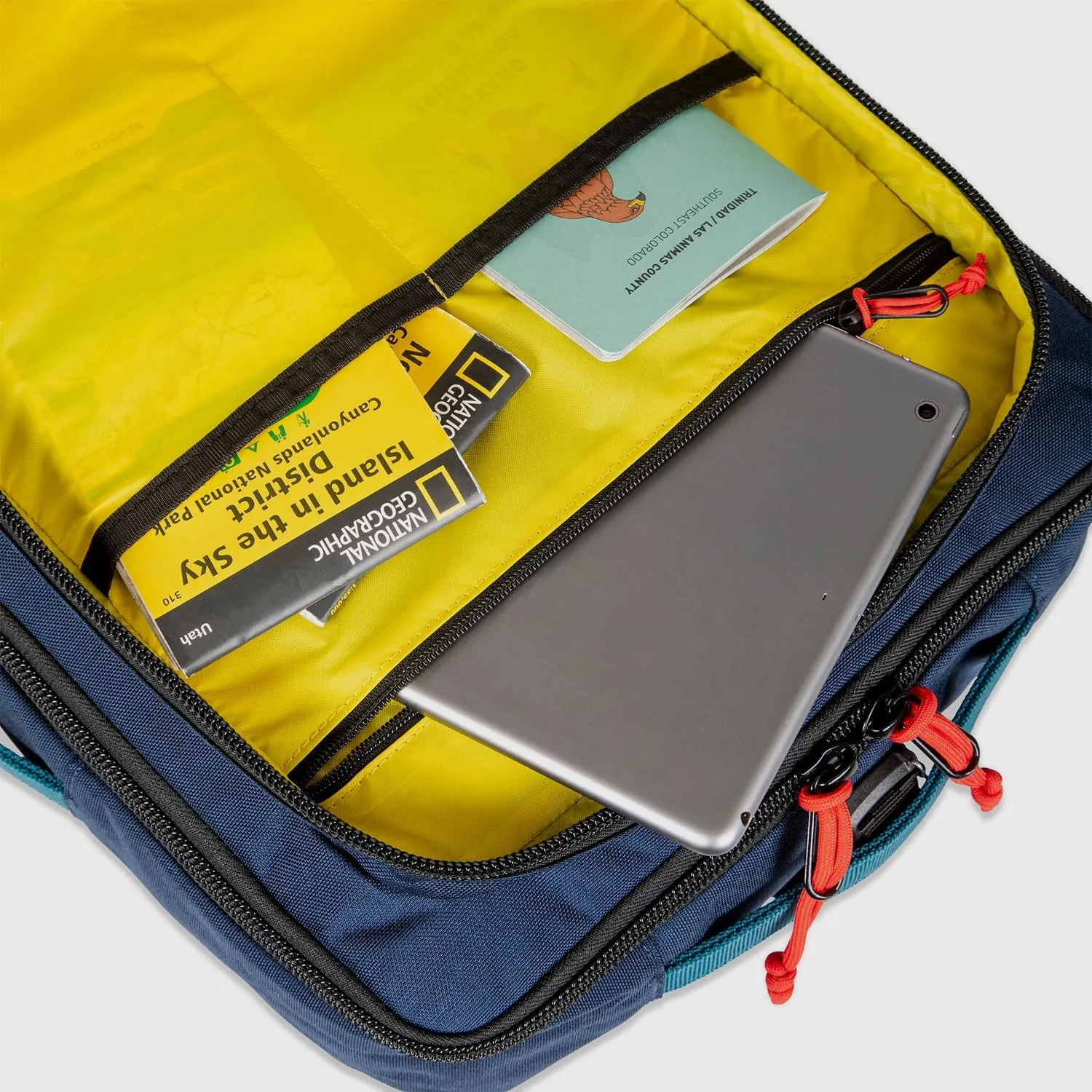 Topo Designs Global Travel Bag 30-40 Liter - Carry-on Compliant Versatile Pack, 3 Carry Options, External Laptop Sleeve (Original, 30L, Navy)