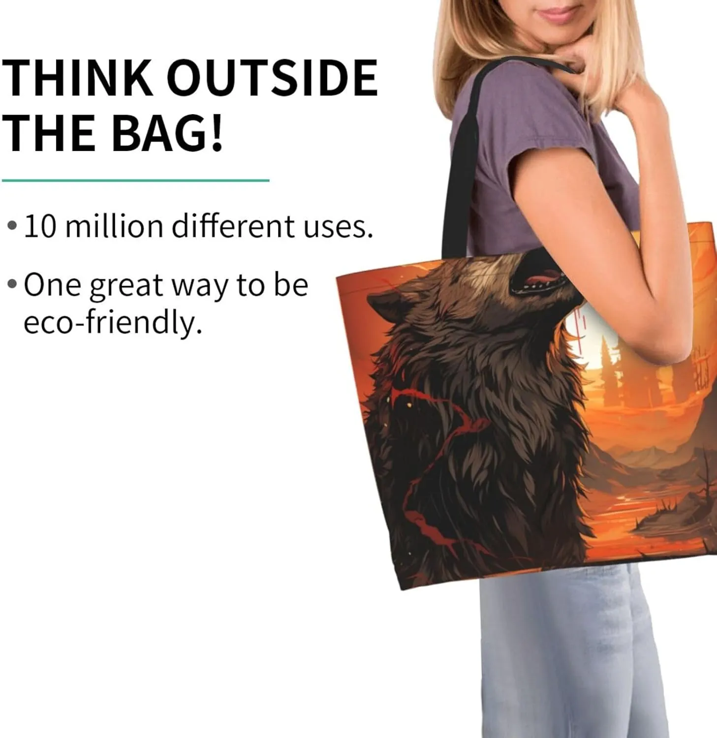 Tote Bag for Women Reusable Grocery Bag Shopping Bag Love Fabric Tote Bags Handbag Foldable Shoulder Bag