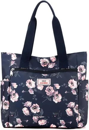 Tote Bag Medium for Women Lightweight Nylon Waterproof Everyday Shoulder Bag for Gym Travel Beach