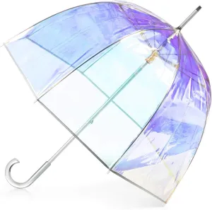 totes Adult Clear Bubble Umbrella with Dome Canopy and Lightweight Wind and Rain Protection