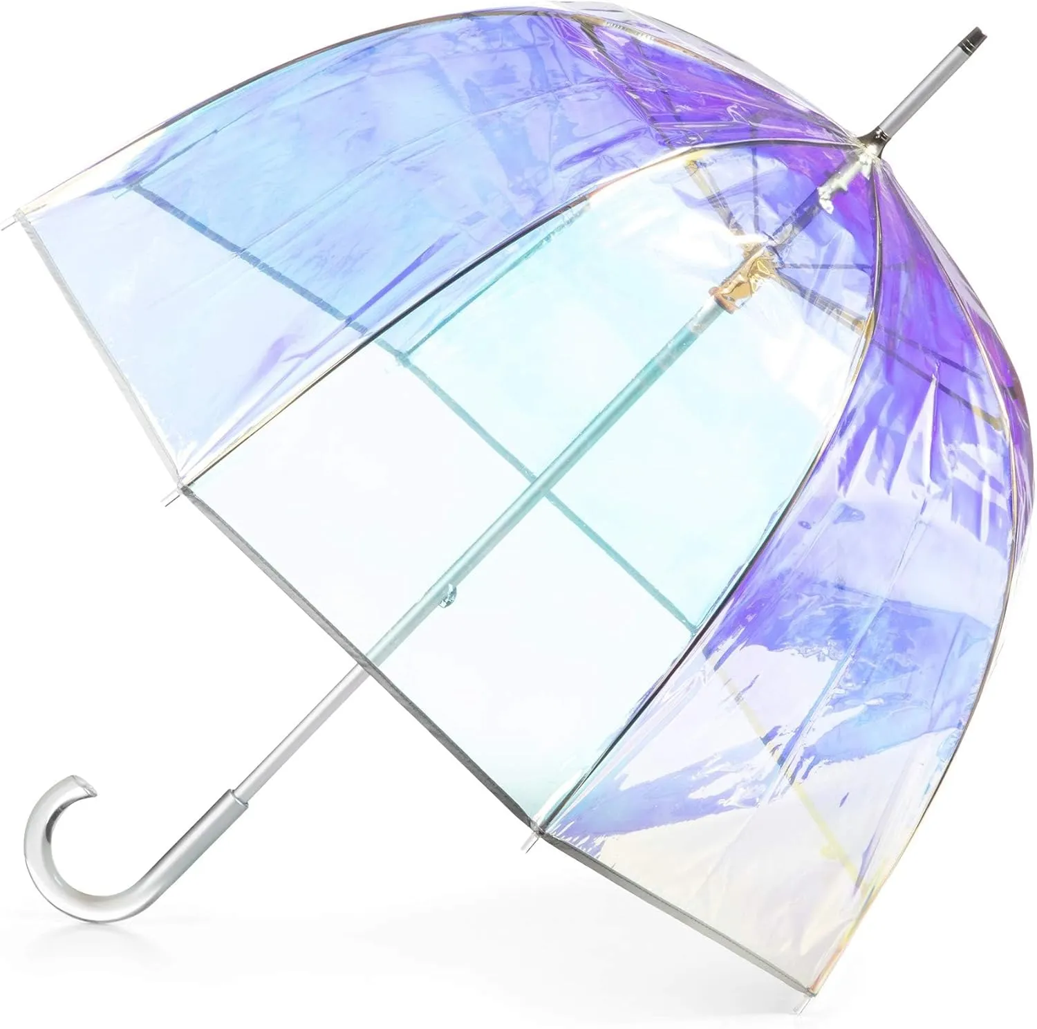 totes Adult Clear Bubble Umbrella with Dome Canopy and Lightweight Wind and Rain Protection