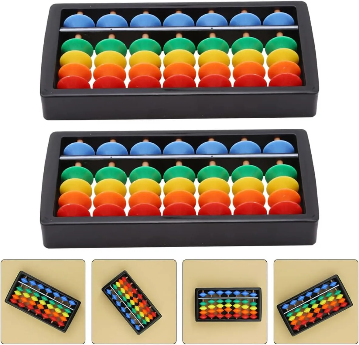 TOYANDONA 6 Pcs Colorful Bead Abacus Small Abacus Board Abacus Math Learning Tool Kids Arithmetic Abacus For Kids Abacus Toddlers 3 5 Educational Toy Child Abacus Toys Number Mini Abacus Abs