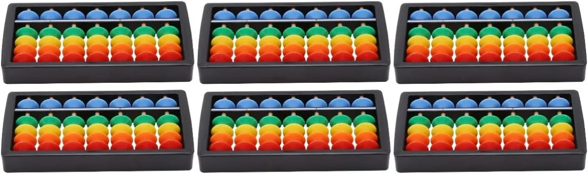 TOYANDONA 6 Pcs Colorful Bead Abacus Small Abacus Board Abacus Math Learning Tool Kids Arithmetic Abacus For Kids Abacus Toddlers 3 5 Educational Toy Child Abacus Toys Number Mini Abacus Abs