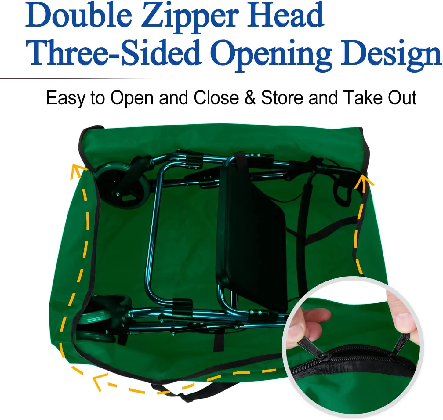 Travel Bag for Massage Bed - Massage Bed Storage Bag - for Travel Bag Folding Walkers Compact Wheelchair Bag Folding Bike Bag Walker Bag Portable (Green)