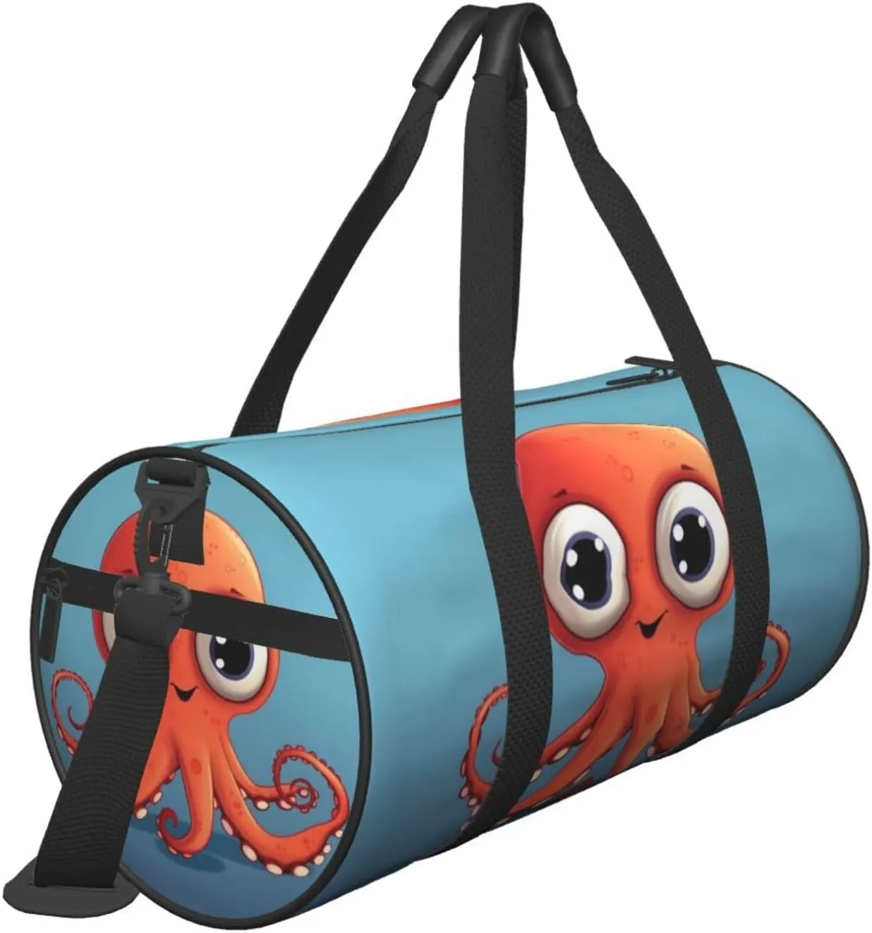 Travel Bag For Women,Big-Eyed Red Octopus Print Personal Item Duffle Bags,Weekend Travel Duffel Tote Bag,Travel Sport Gym Bag For Men,Airplane Travel Essentials For Flying