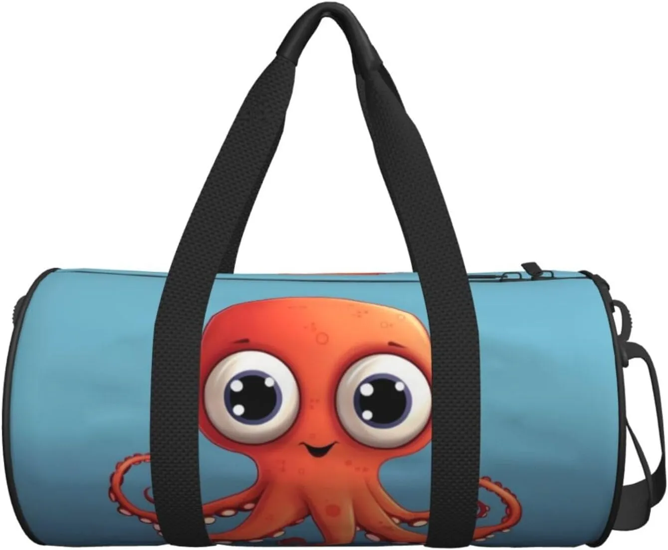 Travel Bag For Women,Big-Eyed Red Octopus Print Personal Item Duffle Bags,Weekend Travel Duffel Tote Bag,Travel Sport Gym Bag For Men,Airplane Travel Essentials For Flying