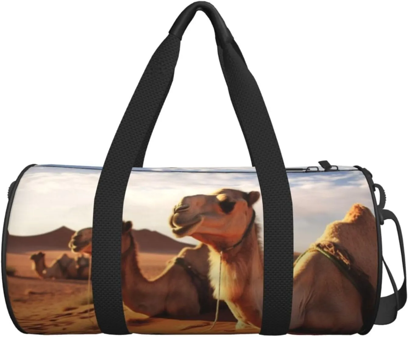 Travel Bag For Women,Camels Rest Desert Print Personal Item Duffle Bags,Weekend Travel Duffel Tote Bag,Travel Sport Gym Bag For Men,Airplane Travel Essentials For Flying