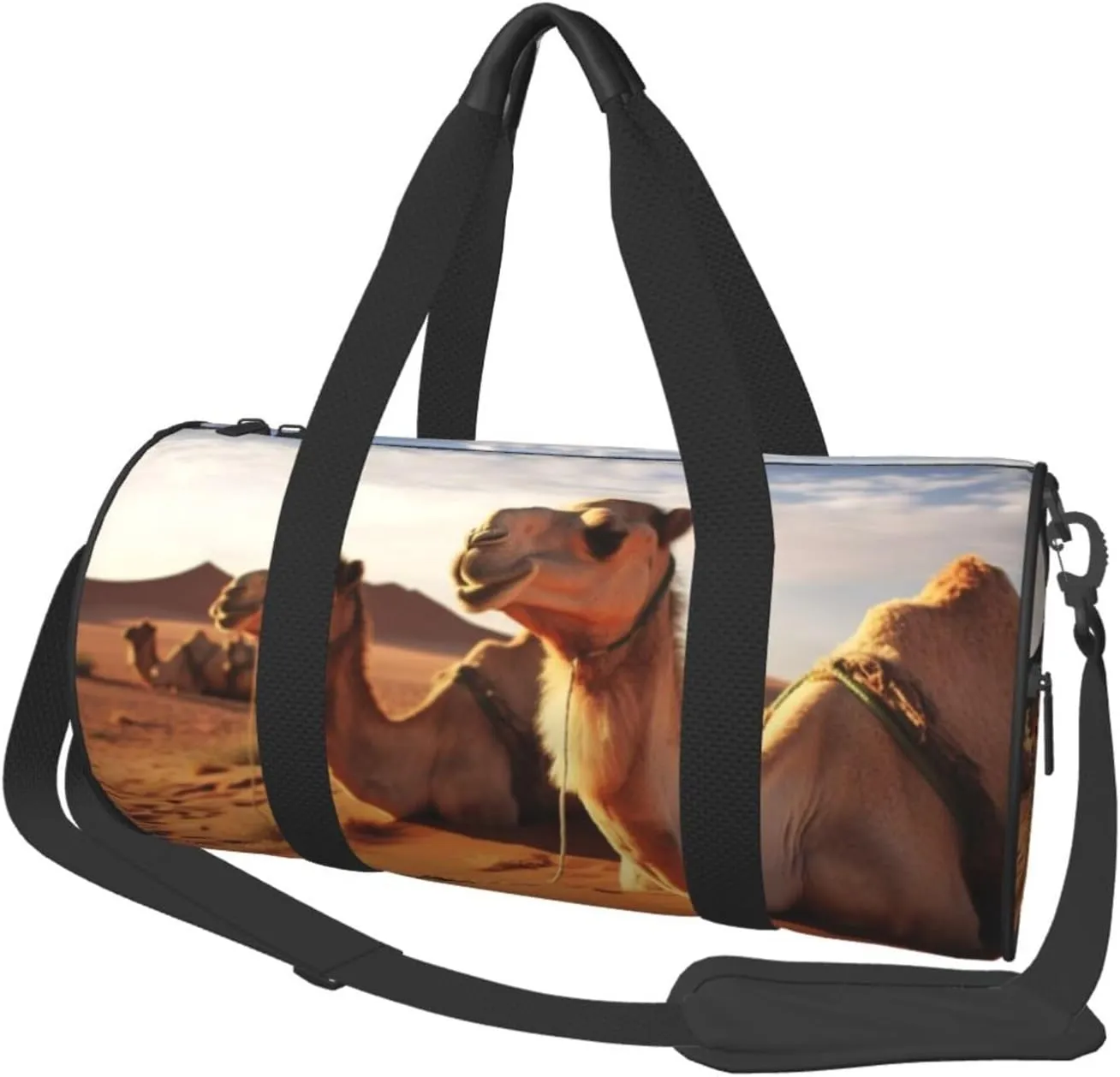 Travel Bag For Women,Camels Rest Desert Print Personal Item Duffle Bags,Weekend Travel Duffel Tote Bag,Travel Sport Gym Bag For Men,Airplane Travel Essentials For Flying