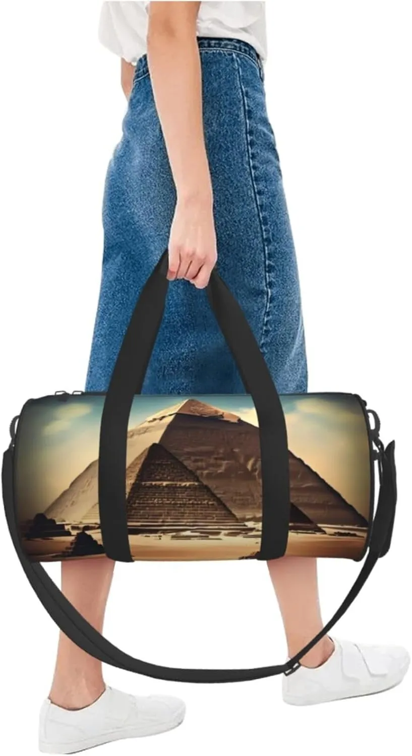 Travel Bag For Women,Dreaming Of The Pyramids Of Khufu Print Personal Item Duffle Bags,Weekend Travel Duffel Tote Bag,Travel Sport Gym Bag For Men,Airplane Travel Essentials For Flying