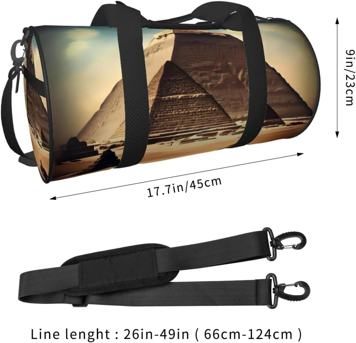 Travel Bag For Women,Dreaming Of The Pyramids Of Khufu Print Personal Item Duffle Bags,Weekend Travel Duffel Tote Bag,Travel Sport Gym Bag For Men,Airplane Travel Essentials For Flying