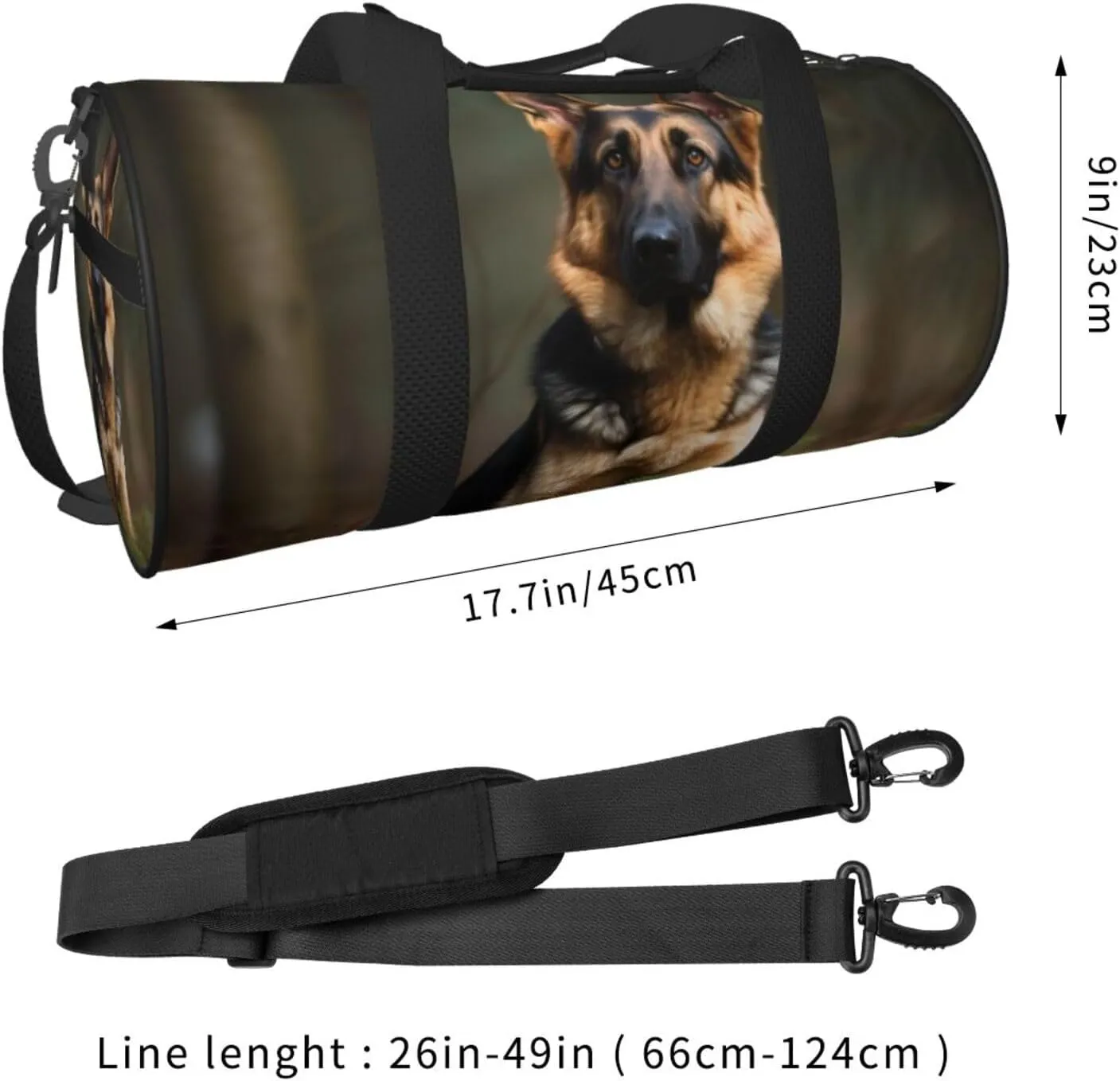 Travel Bag For Women,German Shepherd Print Personal Item Duffle Bags,Weekend Travel Duffel Tote Bag,Travel Sport Gym Bag For Men,Airplane Travel Essentials For Flying