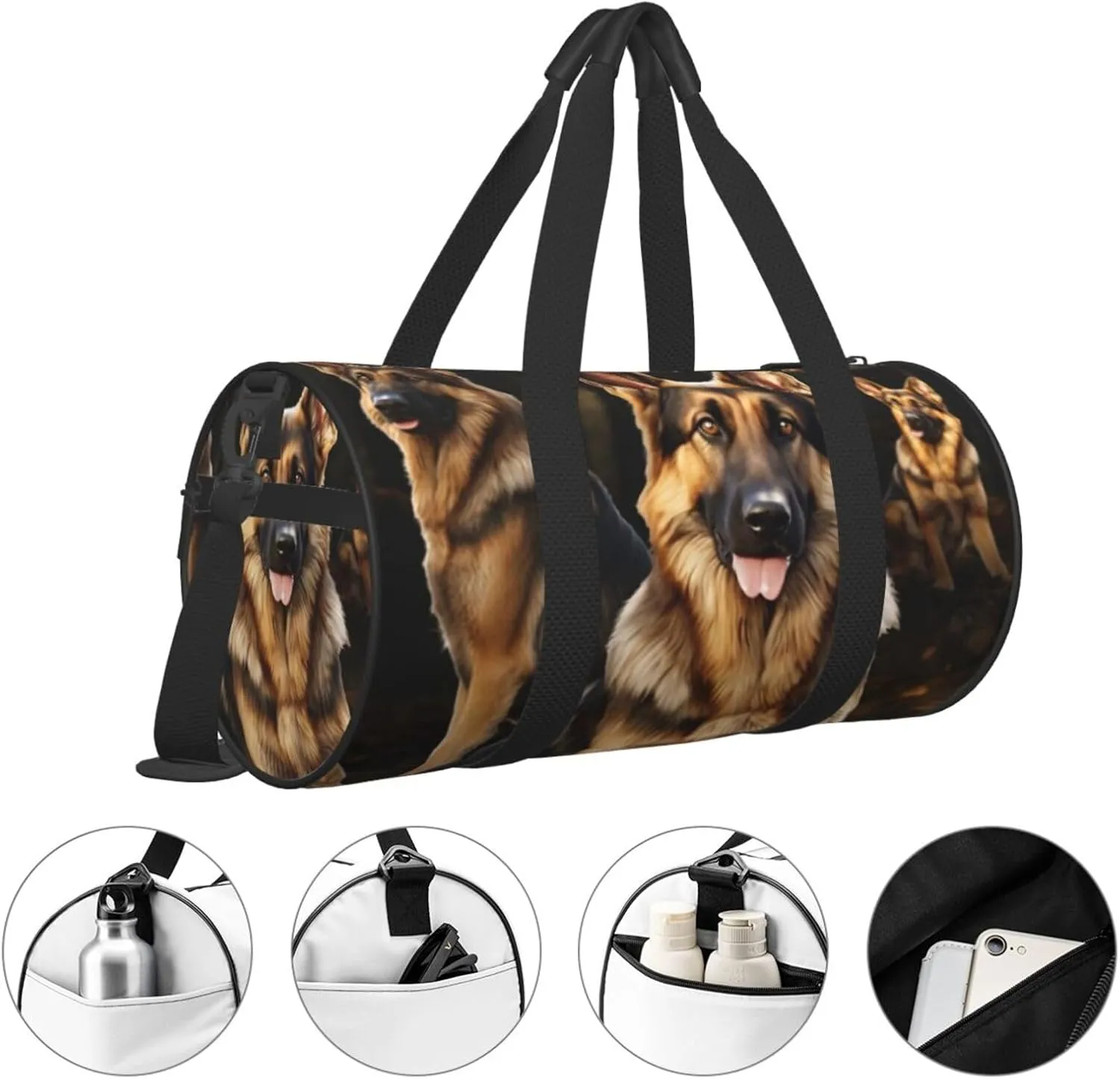Travel Bag For Women,German Shepherd Print Personal Item Duffle Bags,Weekend Travel Duffel Tote Bag,Travel Sport Gym Bag For Men,Airplane Travel Essentials For Flying