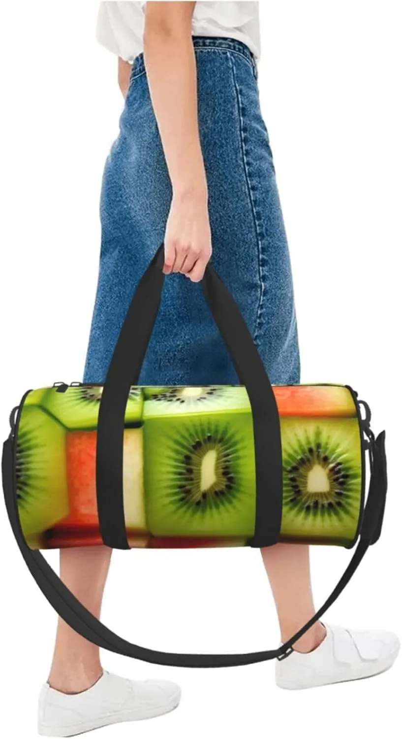 Travel Bag For Women,Kiwi Watermelon Print Personal Item Duffle Bags,Weekend Travel Duffel Tote Bag,Travel Sport Gym Bag For Men,Airplane Travel Essentials For Flying