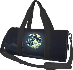 Travel Bag For Women,Moon And Basketball Print Personal Item Duffle Bags,Weekend Travel Duffel Tote Bag,Travel Sport Gym Bag For Men,Airplane Travel Essentials For Flying