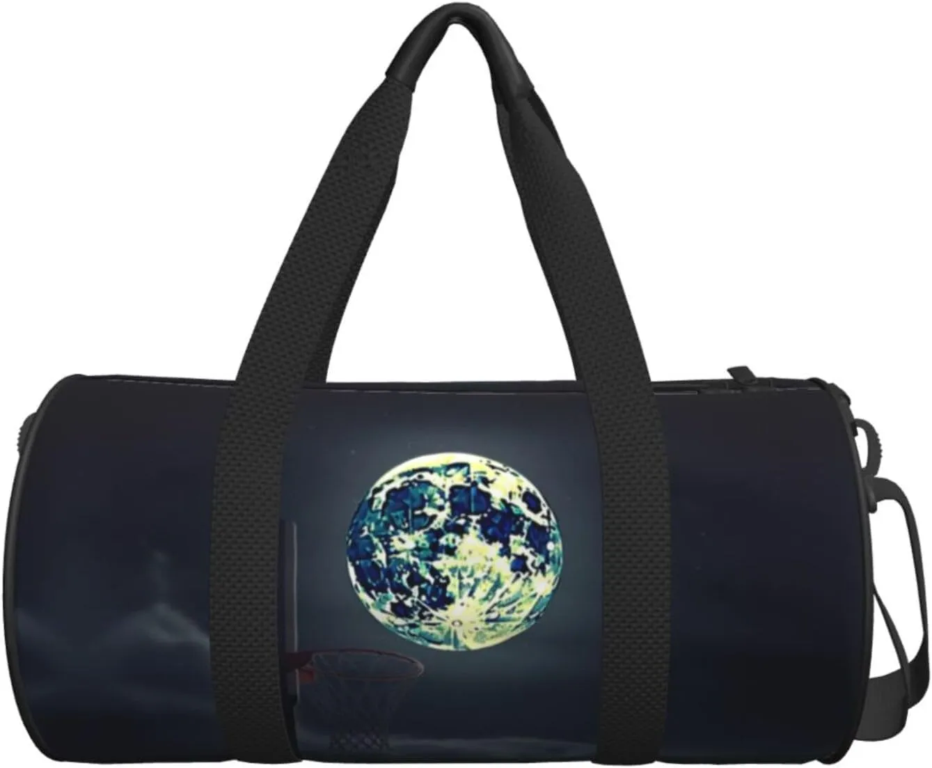 Travel Bag For Women,Moon And Basketball Print Personal Item Duffle Bags,Weekend Travel Duffel Tote Bag,Travel Sport Gym Bag For Men,Airplane Travel Essentials For Flying