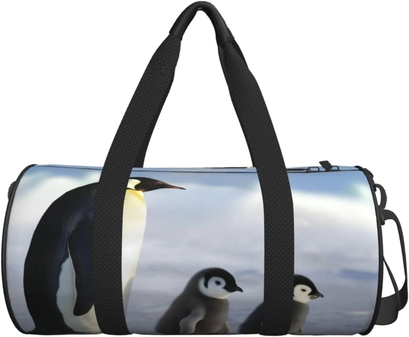Travel Bag For Women,Penguin Family Print Personal Item Duffle Bags,Weekend Travel Duffel Tote Bag,Travel Sport Gym Bag For Men,Airplane Travel Essentials For Flying