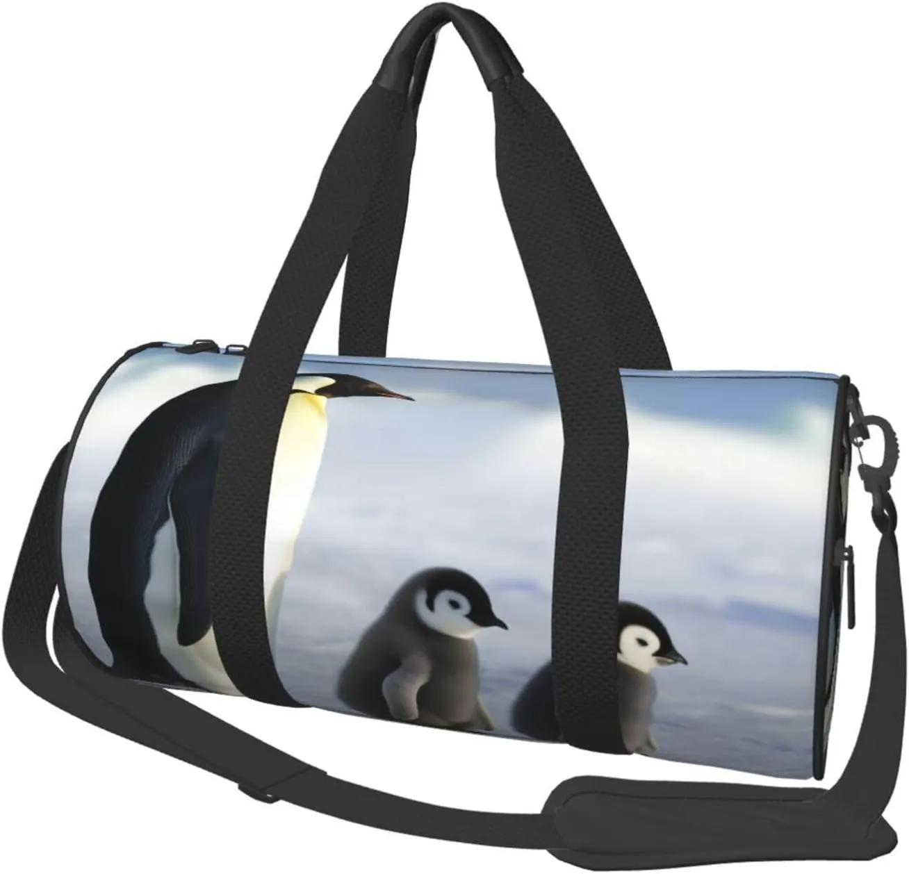 Travel Bag For Women,Penguin Family Print Personal Item Duffle Bags,Weekend Travel Duffel Tote Bag,Travel Sport Gym Bag For Men,Airplane Travel Essentials For Flying