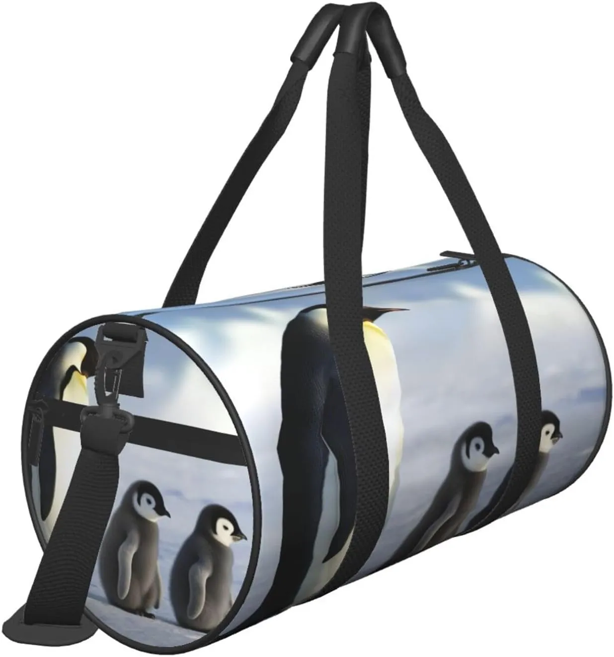 Travel Bag For Women,Penguin Family Print Personal Item Duffle Bags,Weekend Travel Duffel Tote Bag,Travel Sport Gym Bag For Men,Airplane Travel Essentials For Flying