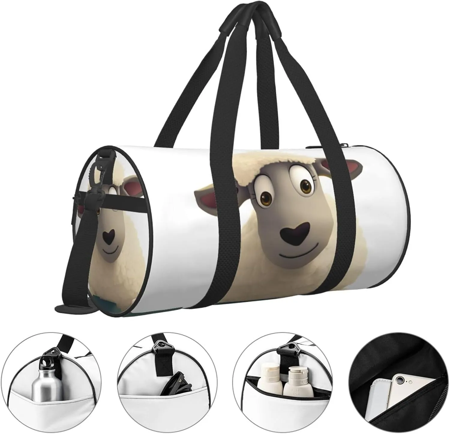 Travel Bag For Women,Sheep Print Personal Item Duffle Bags,Weekend Travel Duffel Tote Bag,Travel Sport Gym Bag For Men,Airplane Travel Essentials For Flying
