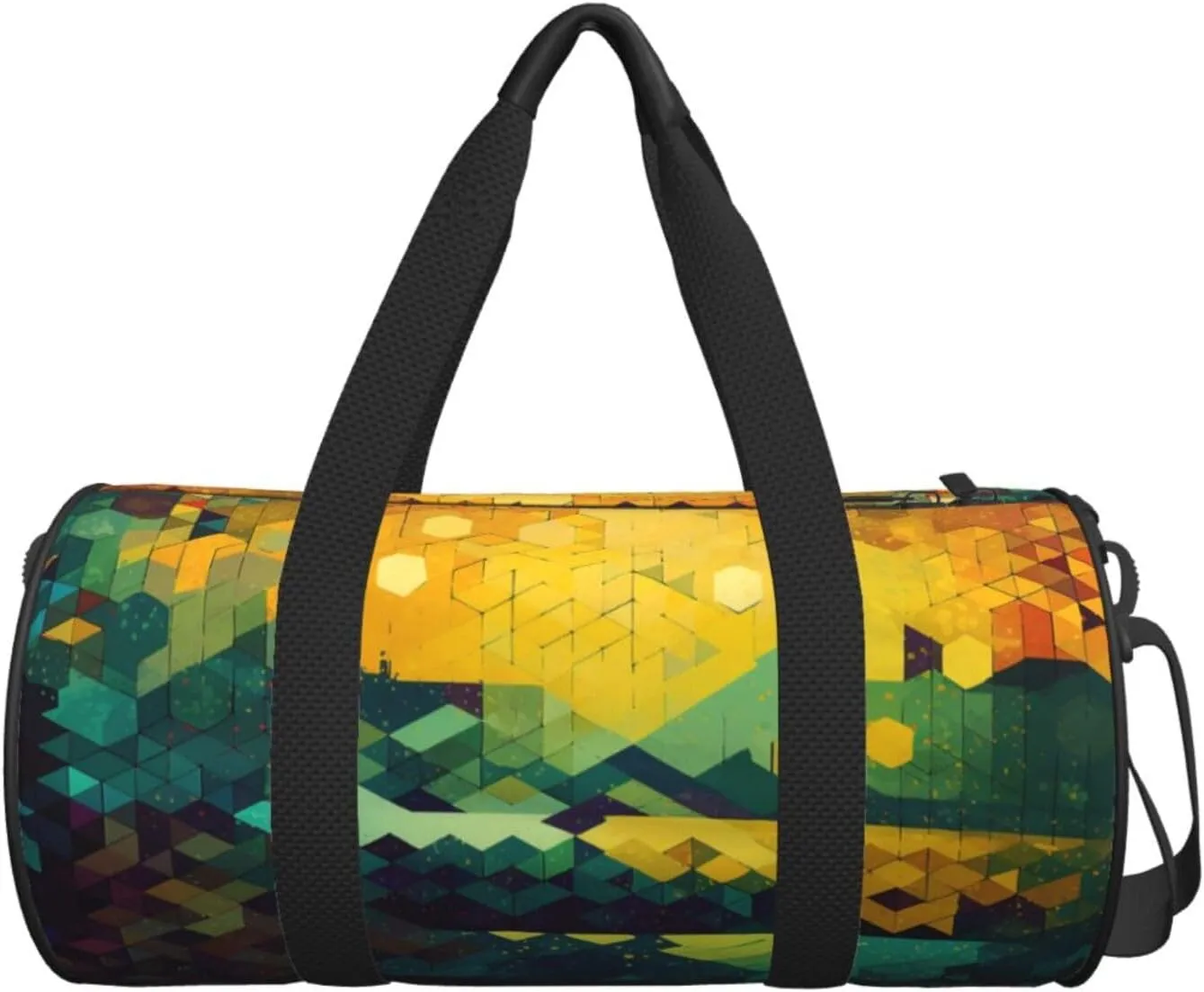 Travel Bag For Women,Shiny Hexagon Print Personal Item Duffle Bags,Weekend Travel Duffel Tote Bag,Travel Sport Gym Bag For Men,Airplane Travel Essentials For Flying