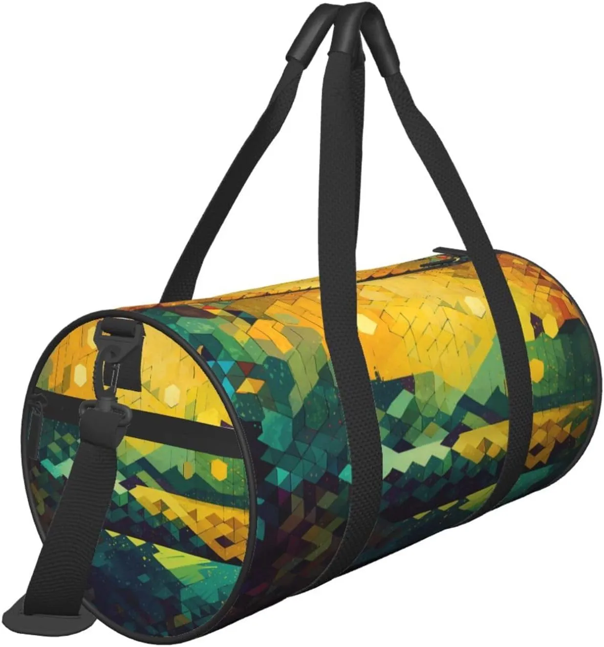 Travel Bag For Women,Shiny Hexagon Print Personal Item Duffle Bags,Weekend Travel Duffel Tote Bag,Travel Sport Gym Bag For Men,Airplane Travel Essentials For Flying