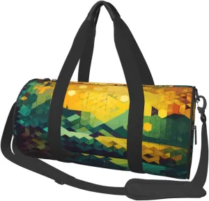 Travel Bag For Women,Shiny Hexagon Print Personal Item Duffle Bags,Weekend Travel Duffel Tote Bag,Travel Sport Gym Bag For Men,Airplane Travel Essentials For Flying