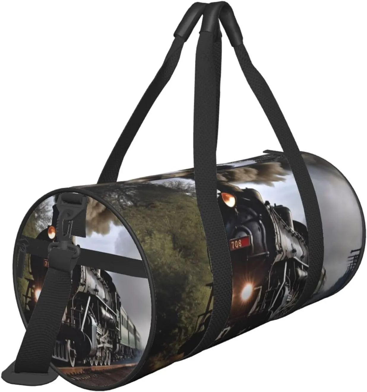 Travel Bag For Women,Steam Train Print Personal Item Duffle Bags,Weekend Travel Duffel Tote Bag,Travel Sport Gym Bag For Men,Airplane Travel Essentials For Flying