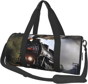 Travel Bag For Women,Steam Train Print Personal Item Duffle Bags,Weekend Travel Duffel Tote Bag,Travel Sport Gym Bag For Men,Airplane Travel Essentials For Flying
