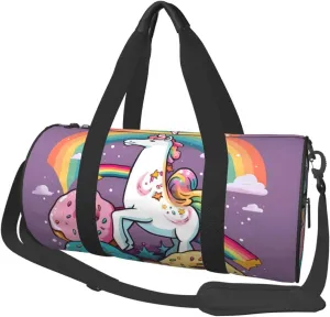 Travel Bag For Women,Unicorns Doughnut Rainbow Print Personal Item Duffle Bags,Weekend Travel Duffel Tote Bag,Travel Sport Gym Bag For Men,Airplane Travel Essentials For Flying