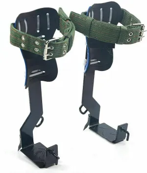 Tree Climbing Spike Set,Safety Steel Belt Straps Lanyard Carabiner Climb Spike Stainless Steel Tree Climbing Tool for Practicing Tree Climbing, Jungle Durvival, Fruit Picking, Hunting