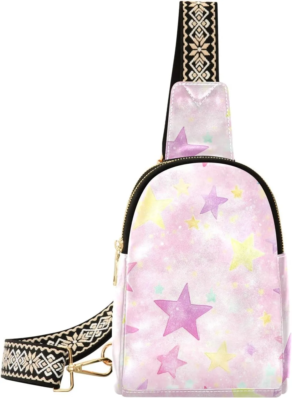 trendy Sweet Blush Color Star body sling bag sturdy sling purse for women for travel