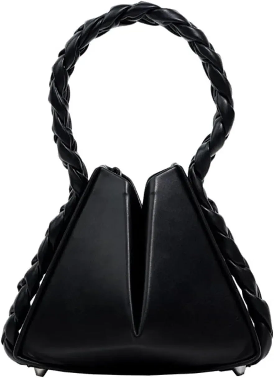 Triangle Rope Handle Totes Women Crossbody Bag Fashion Designer Handbag and Purses Ladies Shoulder Bag (Mini(Max Length