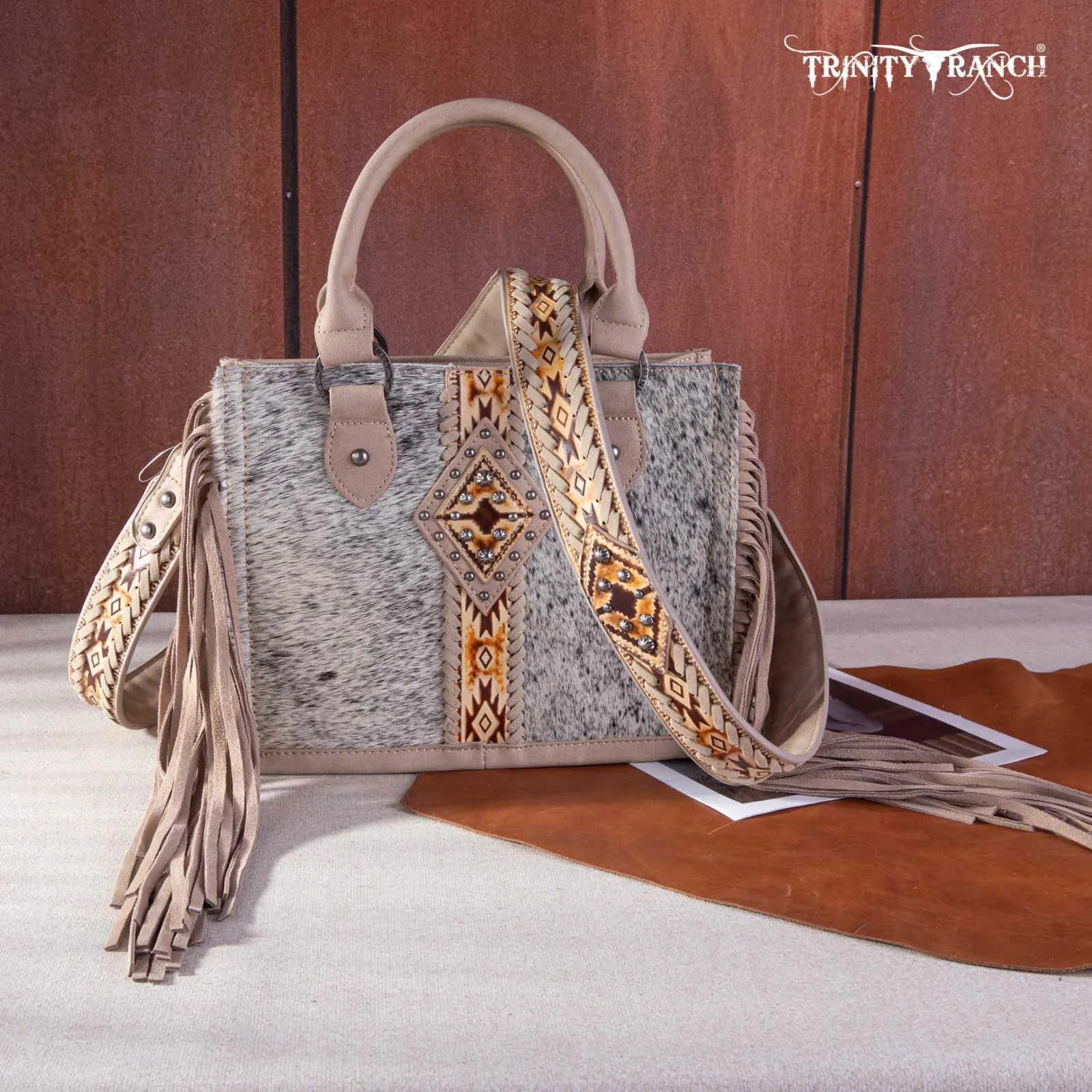 Trinity Ranch Hair On Cowhide Tote/Crossbody